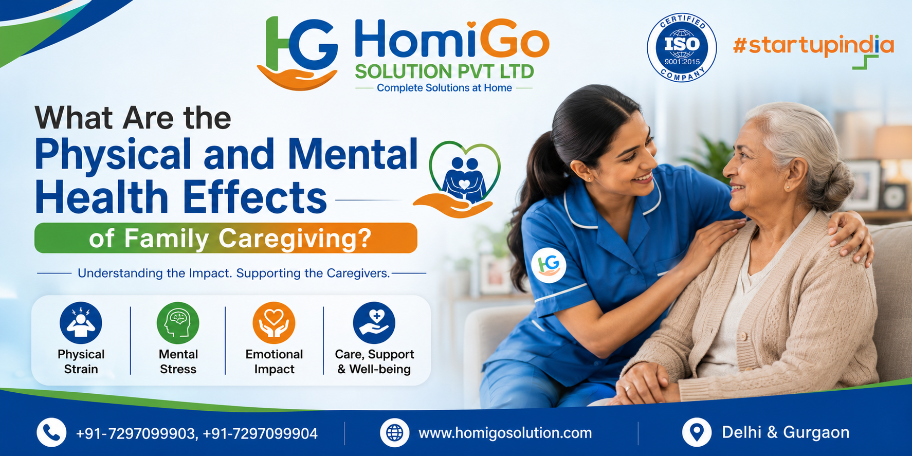 Explore the physical and mental health effects of family caregiving and how Home Wellness Services and Home Health Care Services help reduce caregiver stress.